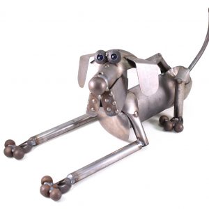 Scrappy the Dog Reclaimed Metal Sculpture